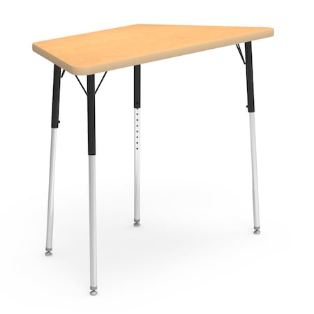 Virco 20.75 in. W, 48 in. L, 22-30 in. H, Fusion Maple Top / Beige Edge 48TRAP48